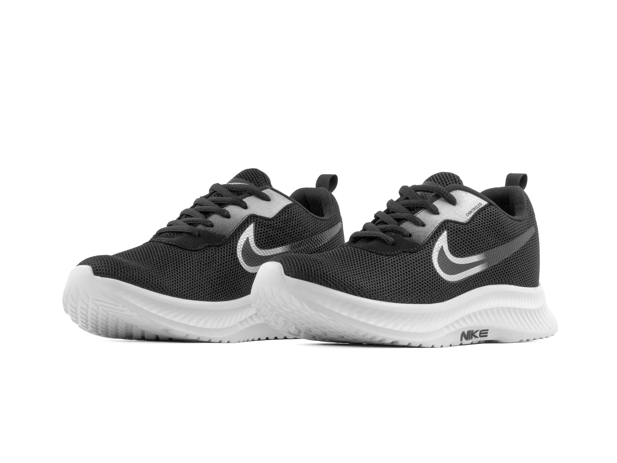 Tenis 026 Negro Plata Negro