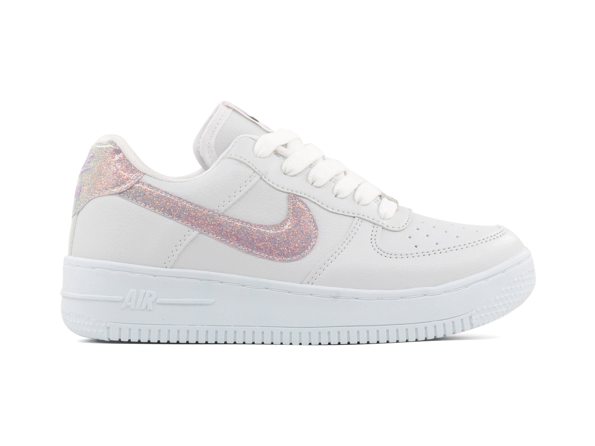 Tenis 270 Blanco Lila Glitter