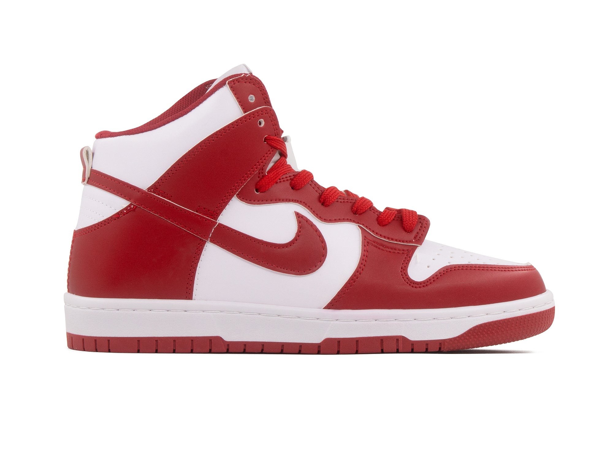 Tenis Dunk Bota Blanco Rojo