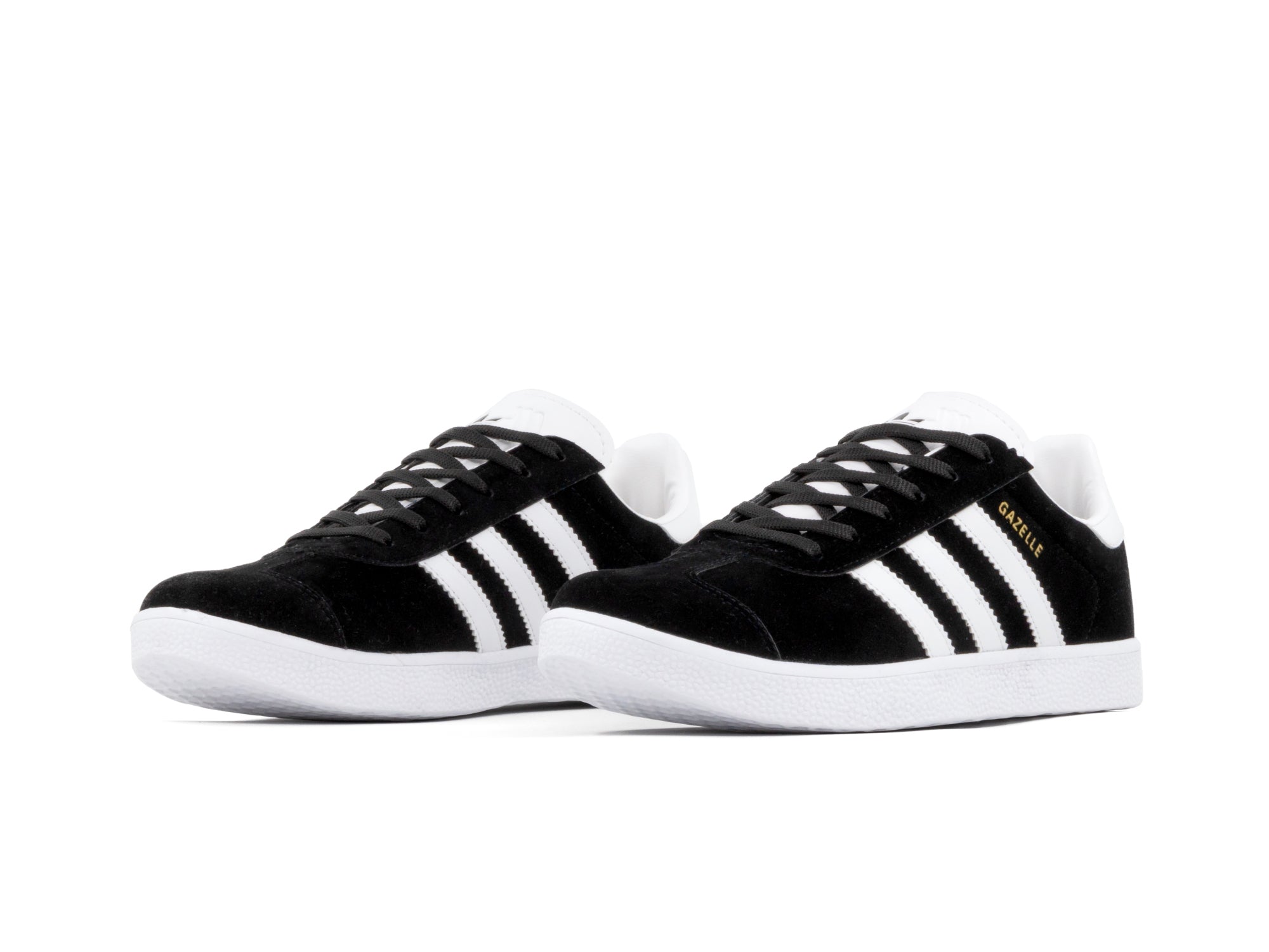 Tenis Gazelle Negro Blanco Gamuza