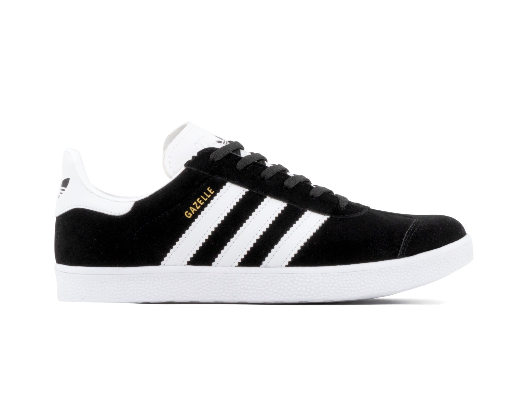 Tenis Gazelle Negro Blanco Gamuza