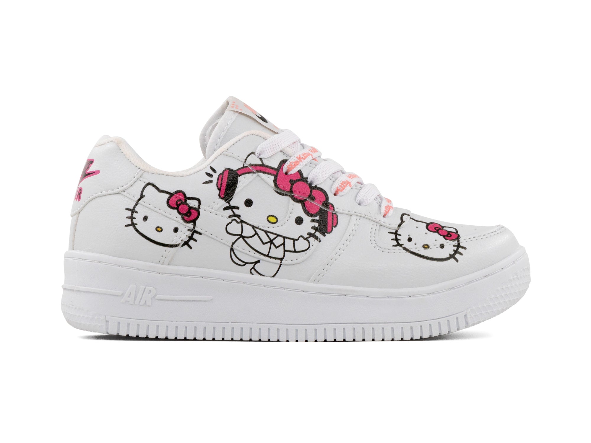 Tenis Hello Kitty Blanco Negro Rosa