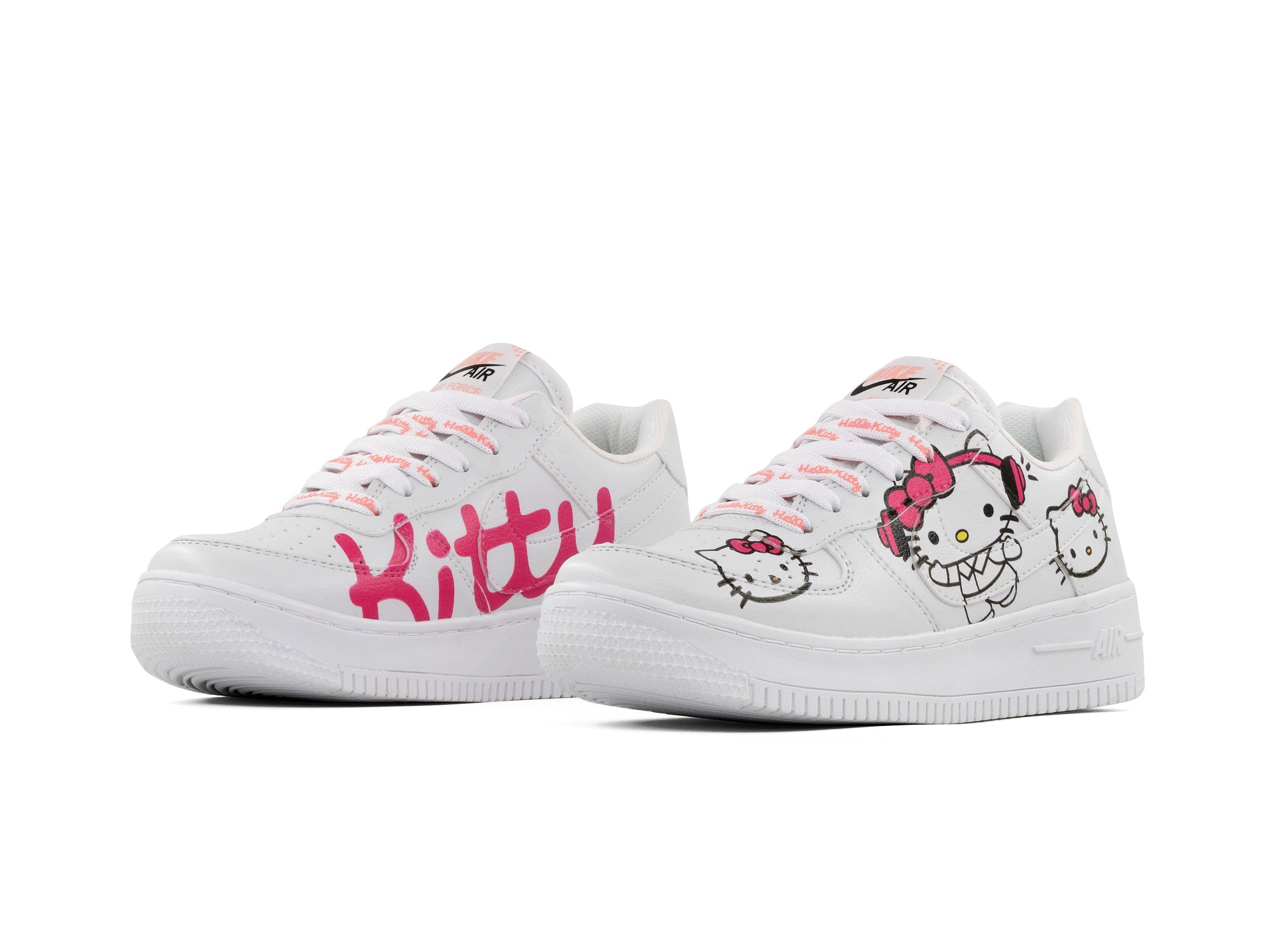 Tenis Hello Kitty Blanco Negro Rosa