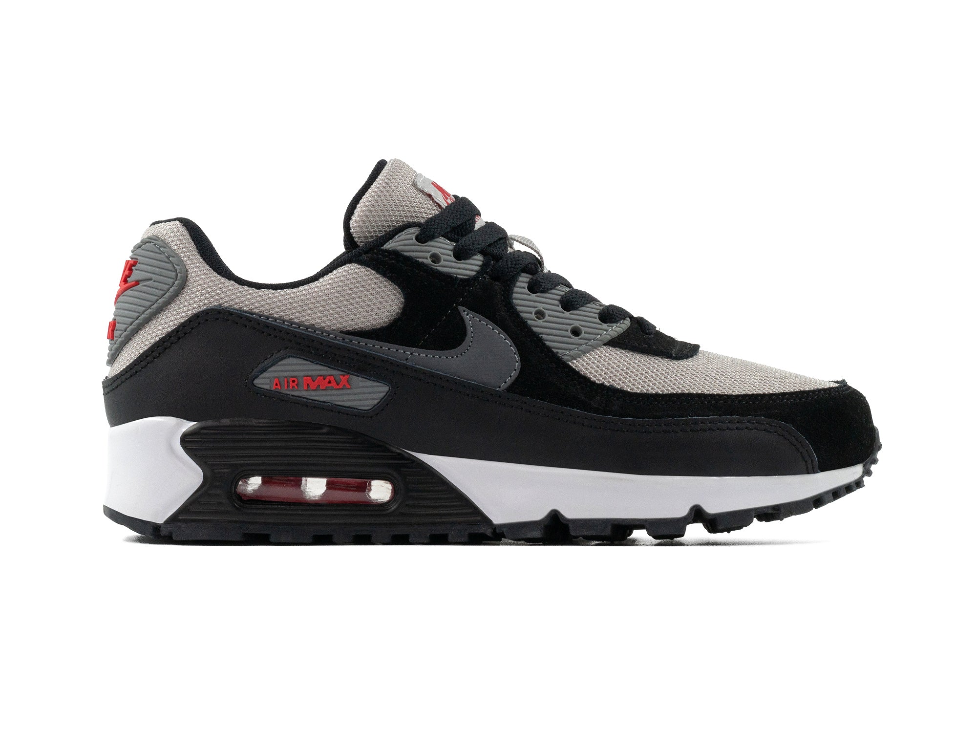 Tenis Max 90 Gris Negro Rojo Importado