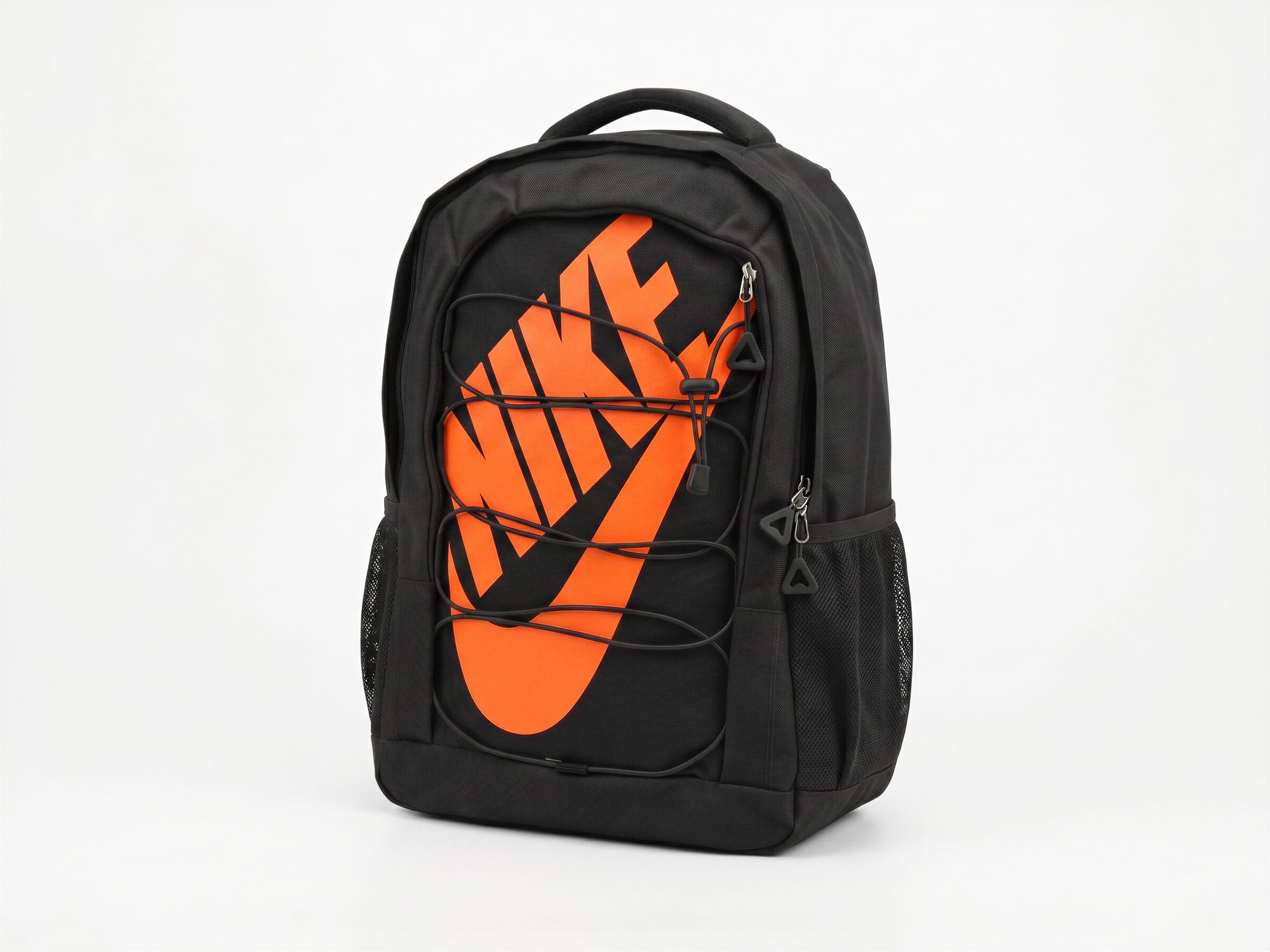 Mochila Nike Negra Letras Naranjas Premium