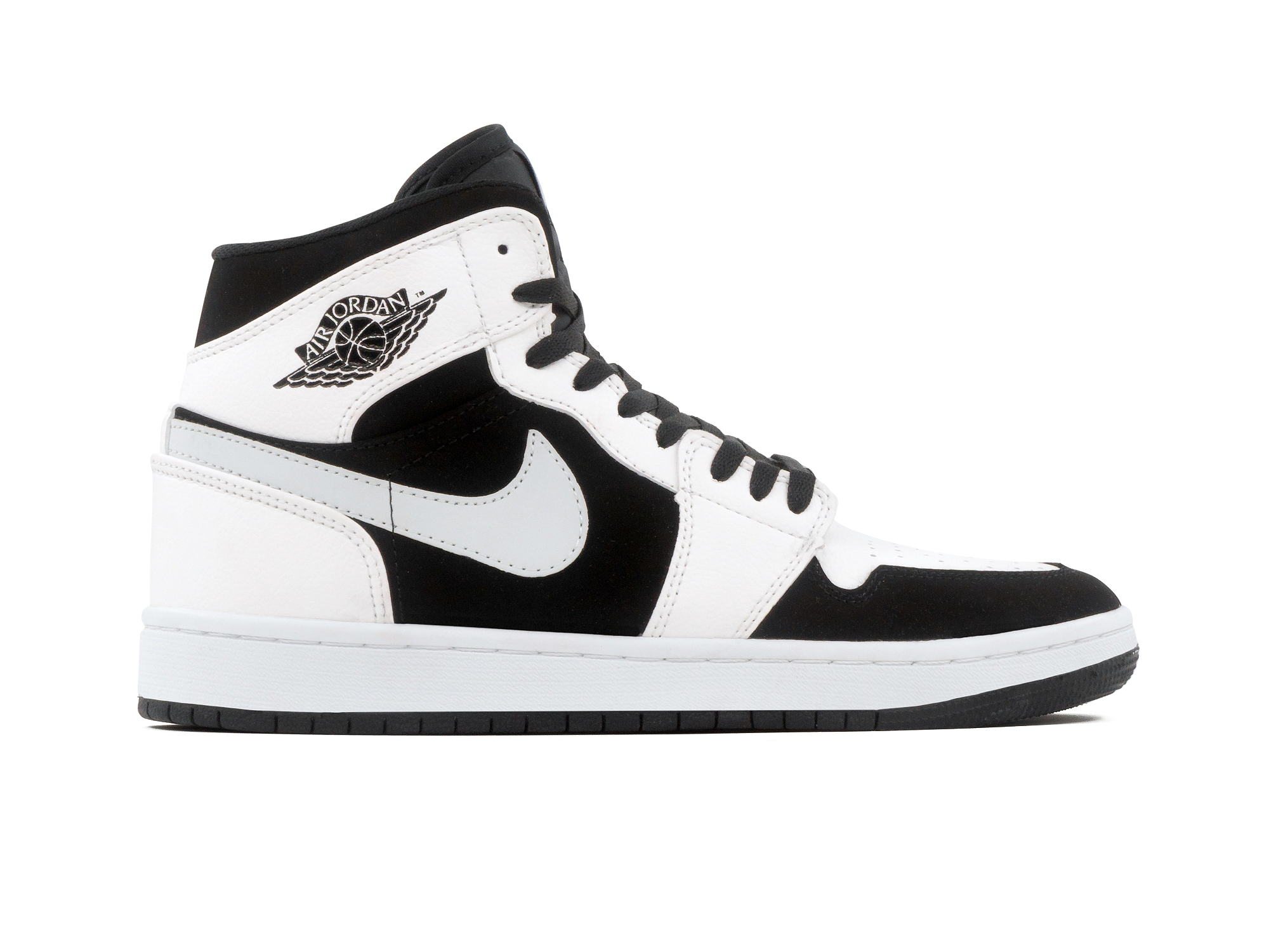 Tenis Retro 1 Blanco Negro Panda