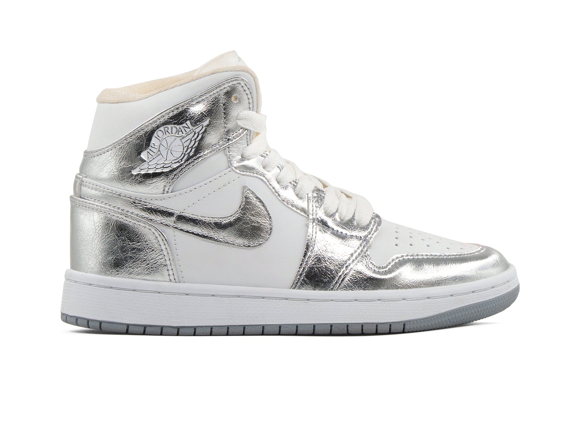 Tenis Retro 1 Blanco Plata