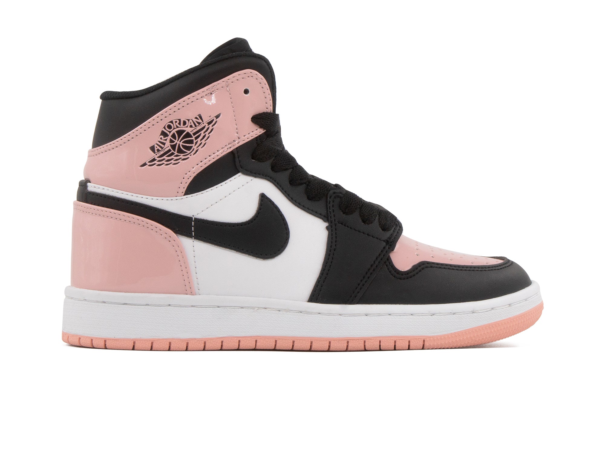 Tenis Retro 1 Charol Negro Rosa