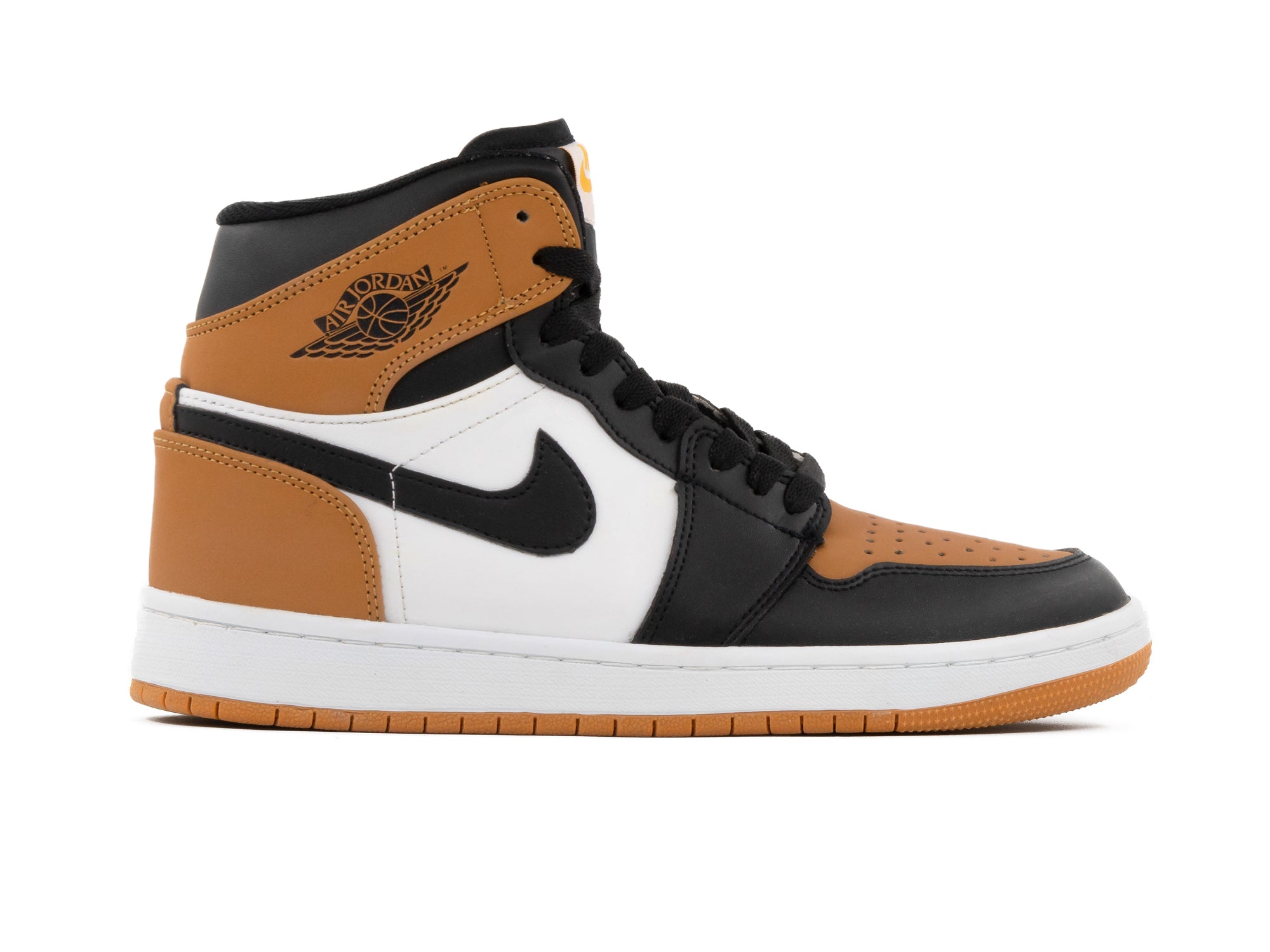 Tenis Retro 1 Negro Naranja Blanco