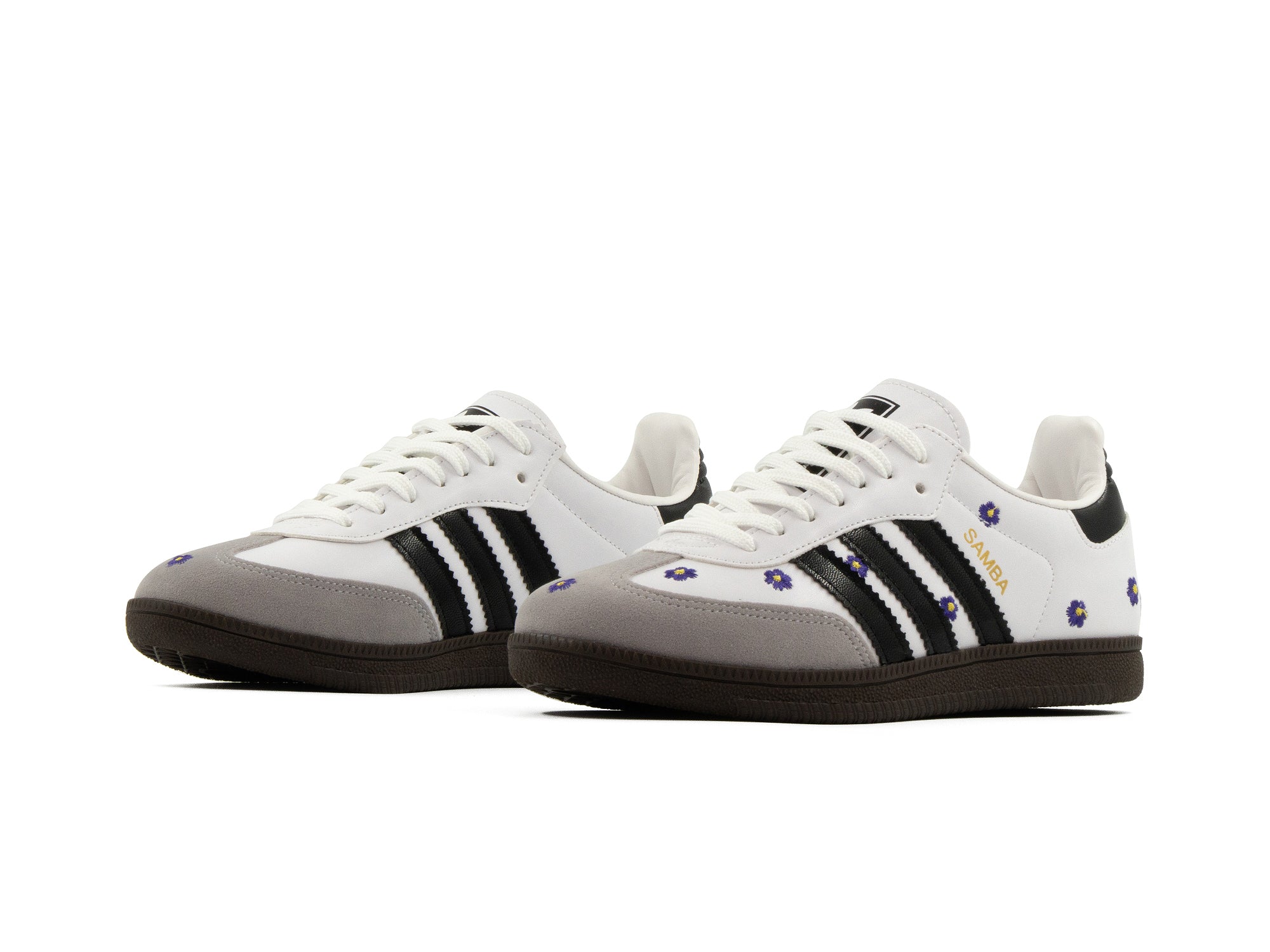 Tenis Smb Blanco Negro Flores
