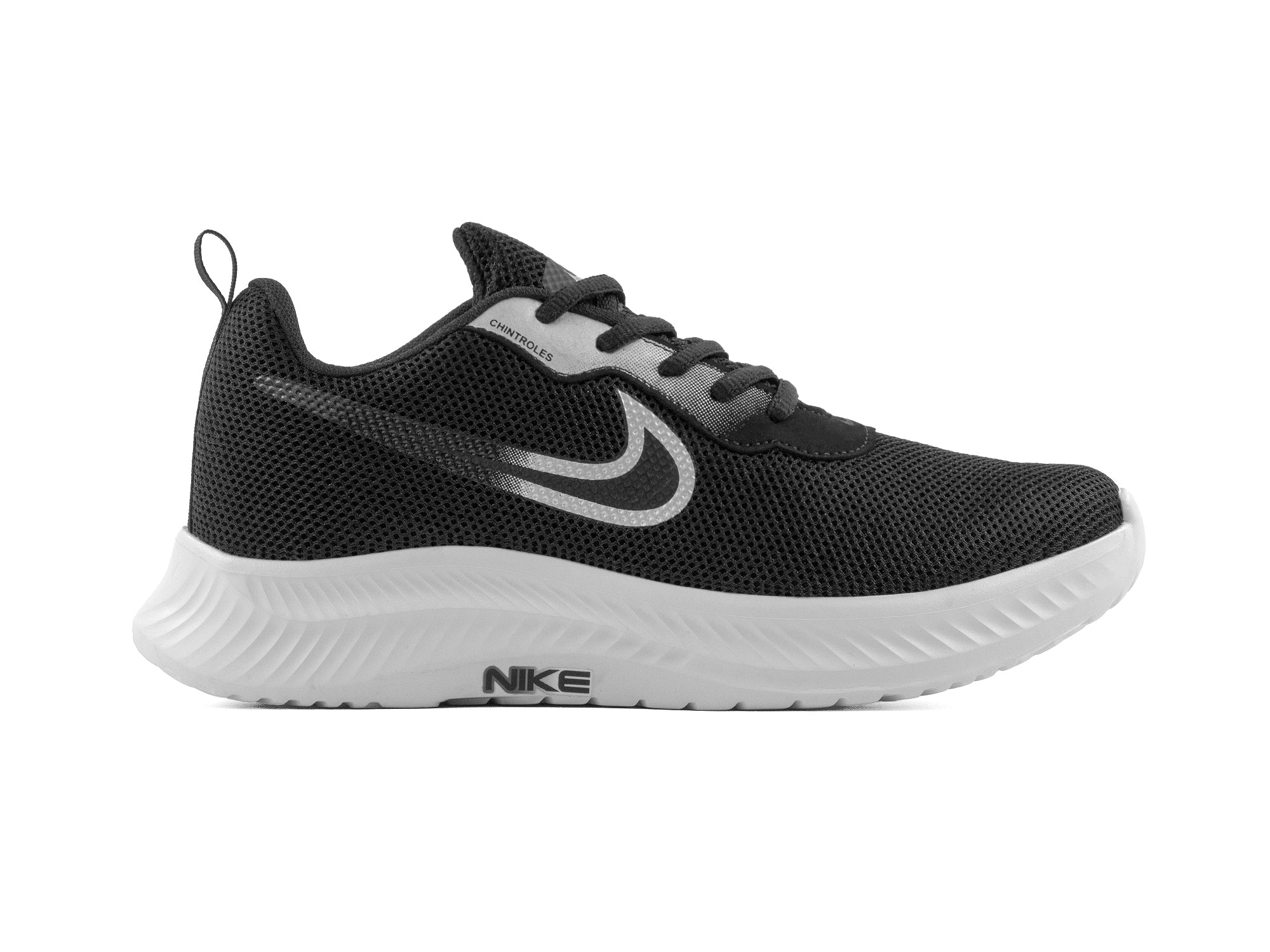 Tenis 026 Negro Plata Negro