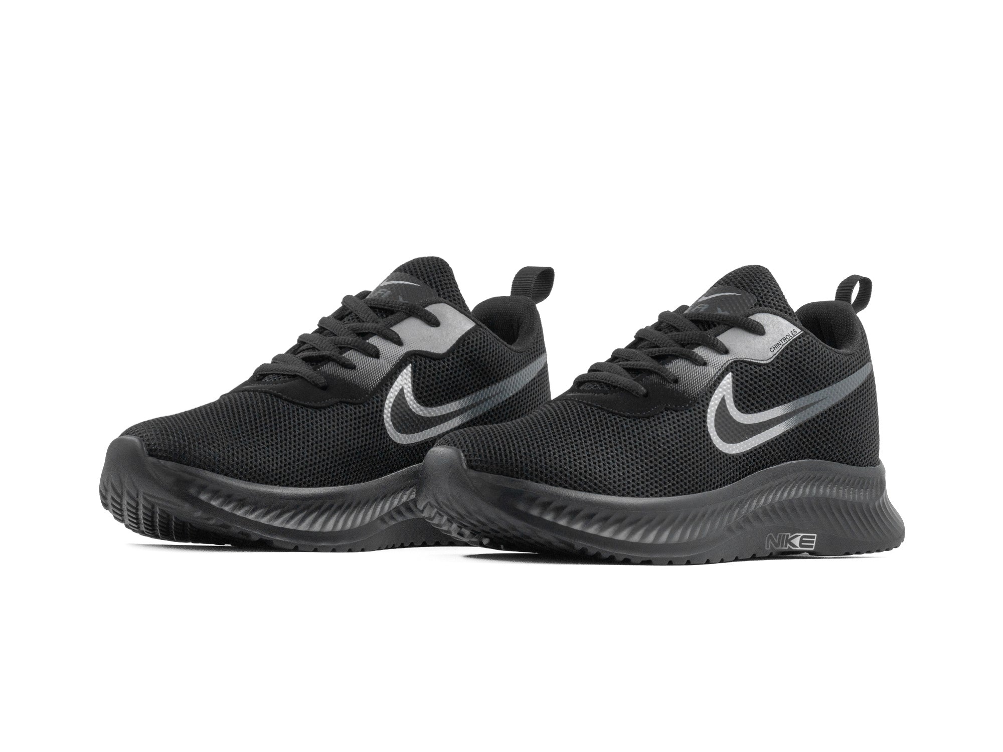 Tenis 026 Negro Plata Oxford