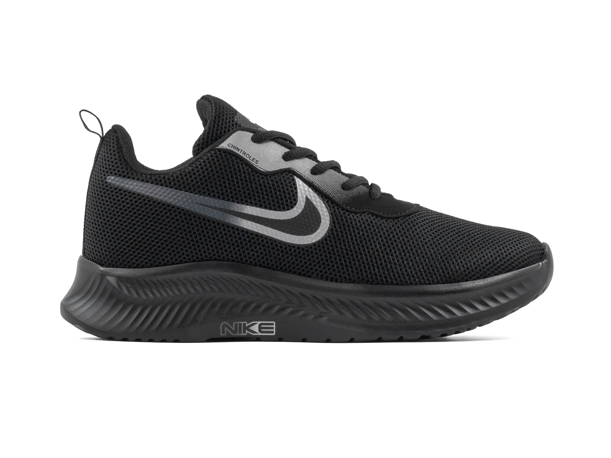 Tenis 026 Negro Plata Oxford
