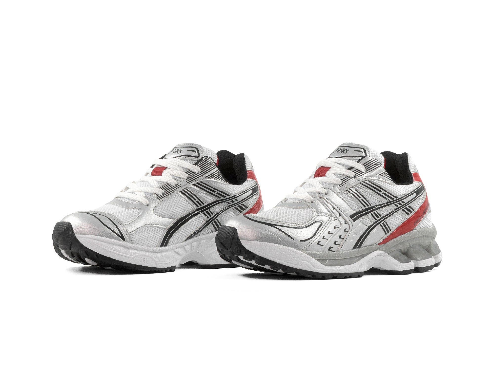 Tenis Asics 2543 Blanco Plata Rojo 1.1 Premium