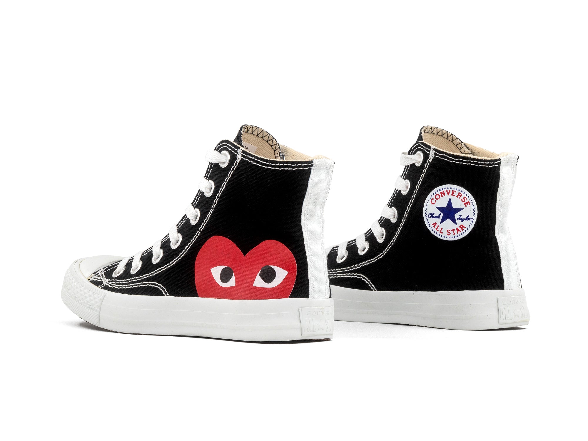 Tenis Cnv Bota Negro Blanco Corazon - Main Image