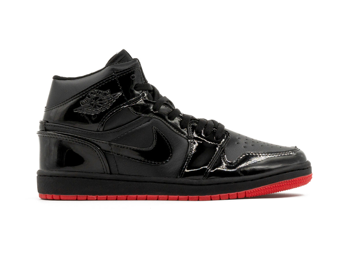 Jordan R Resmini Tenis Retro 1 Charol Negro Suela Rojo