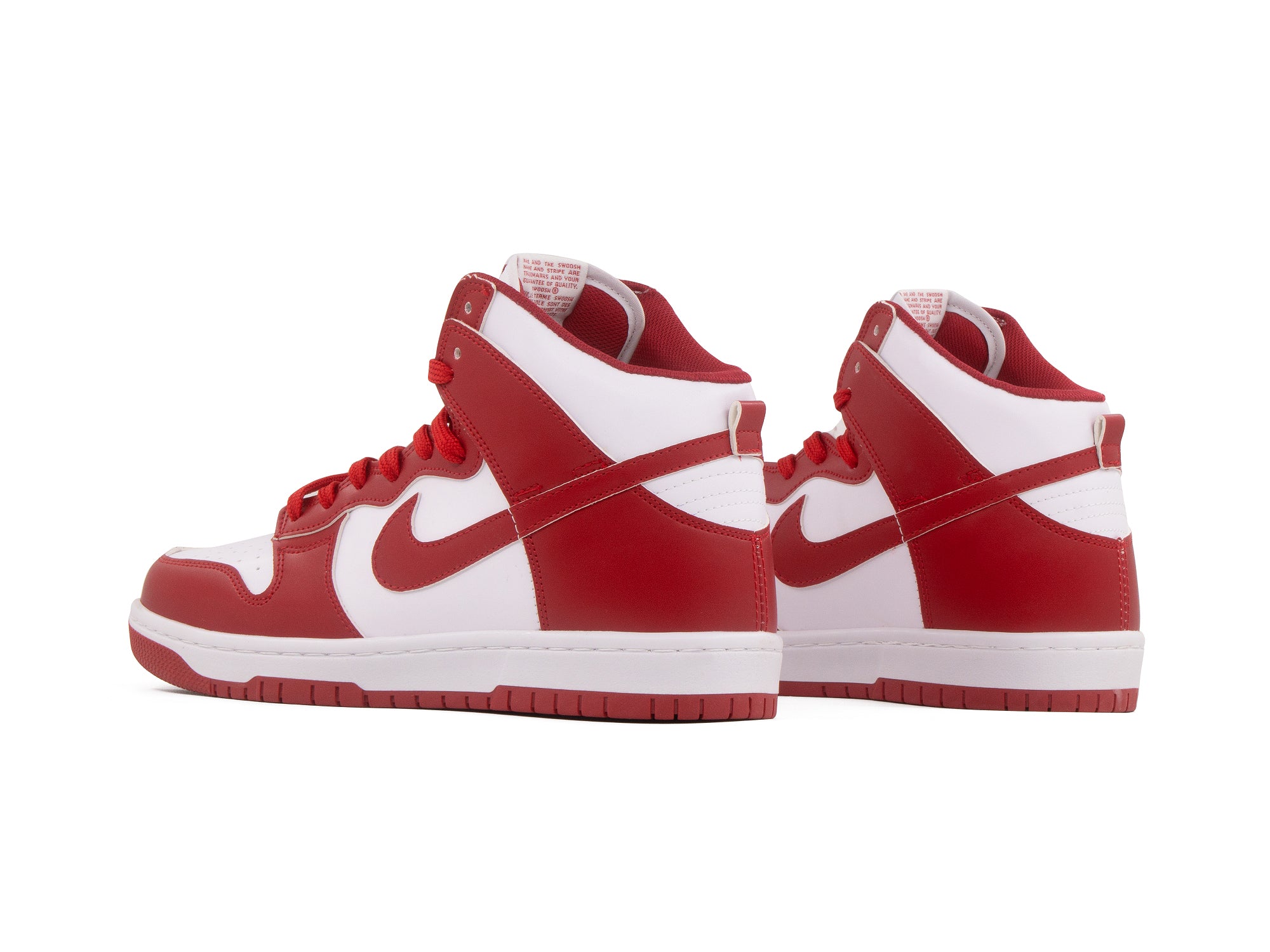 Tenis Dunk Bota Blanco Rojo