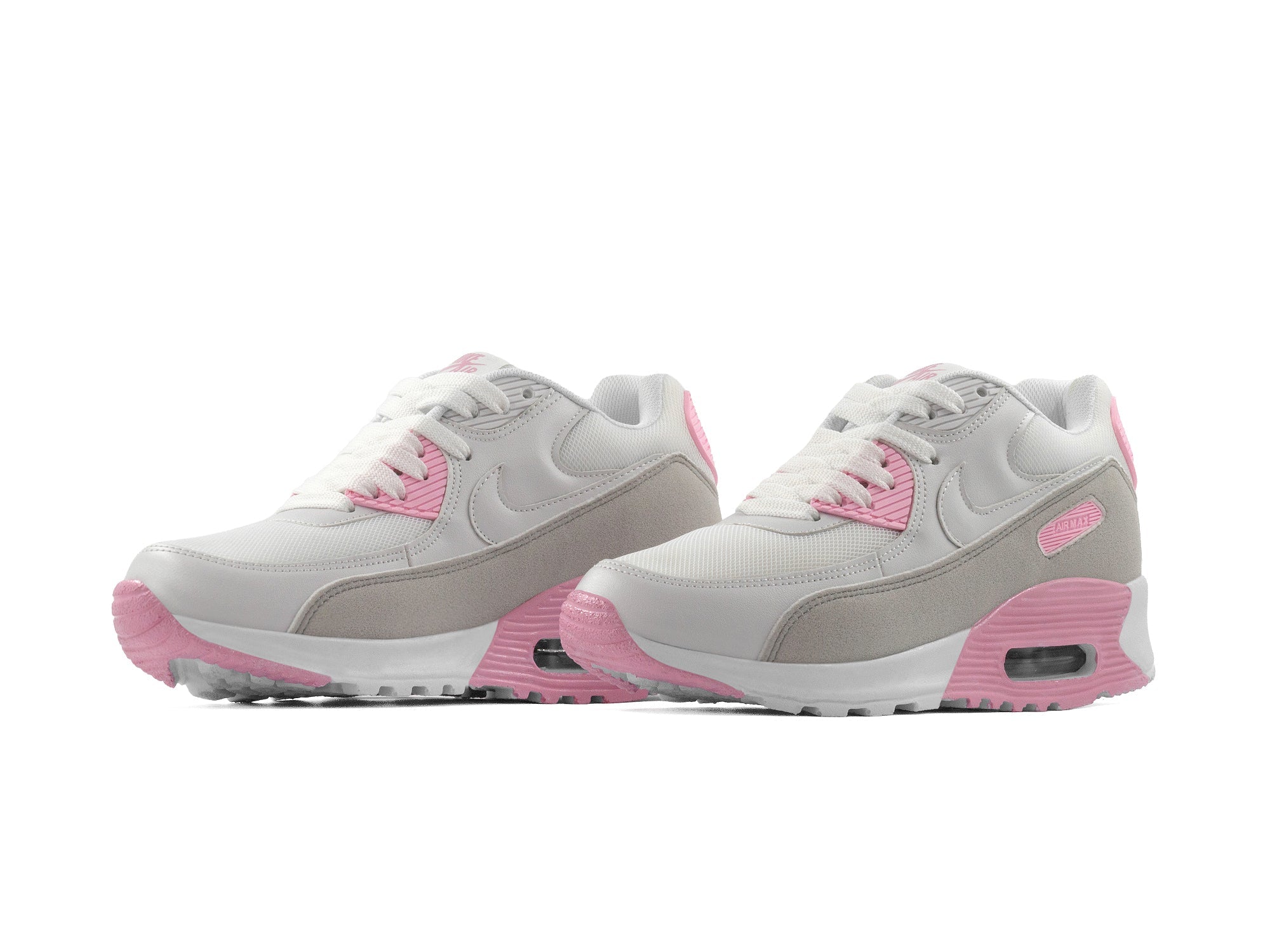 Tenis Max 90 Blanco Gris Rosa