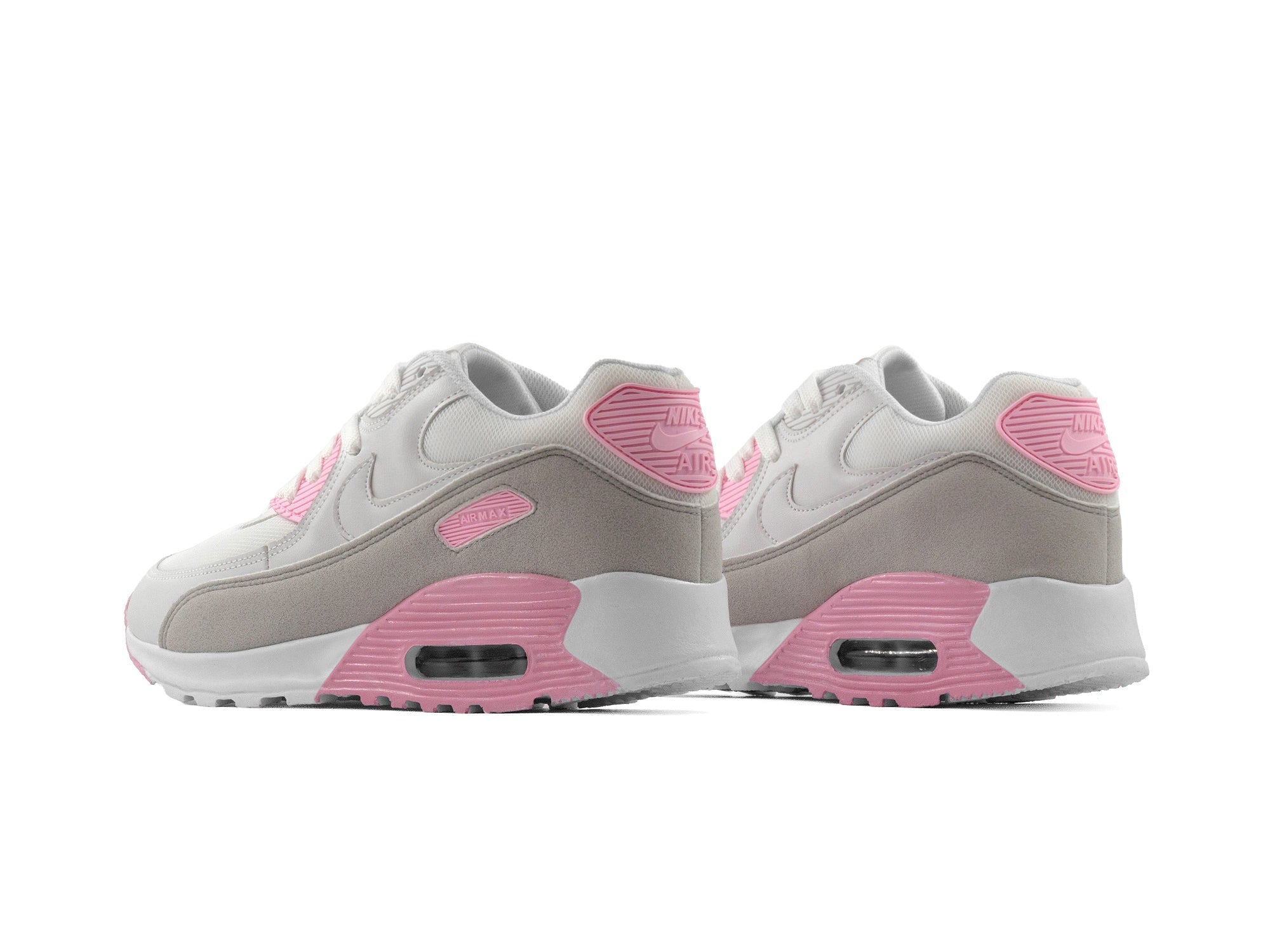 Tenis Max 90 Blanco Gris Rosa