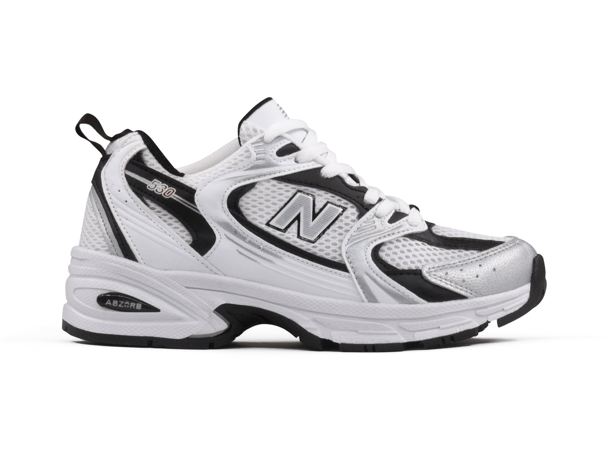 Tenis New Balance 530 Blanco Negro Plata 1.1 Premium