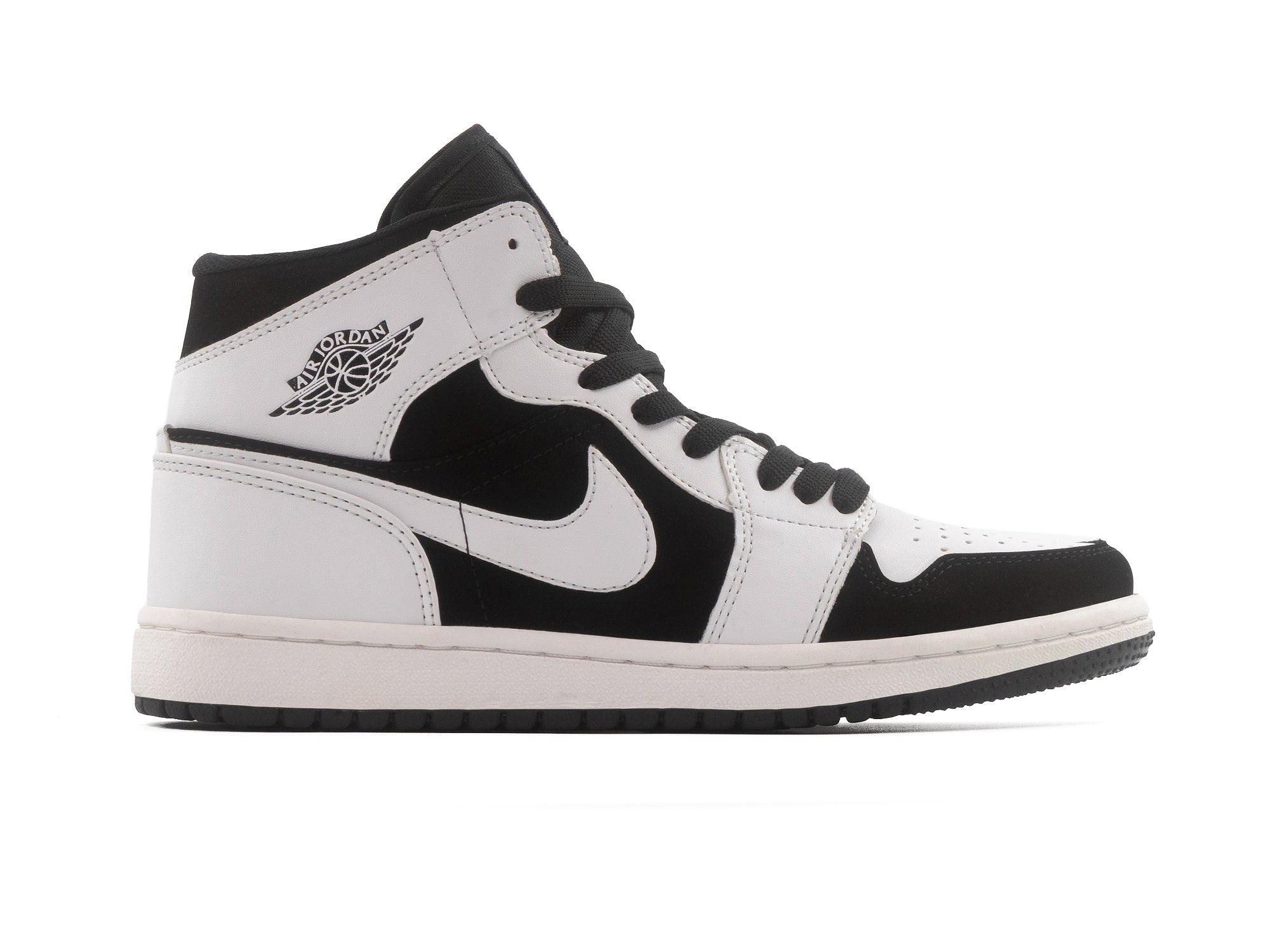 Tenis Retro 1 Blanco Negro Panda