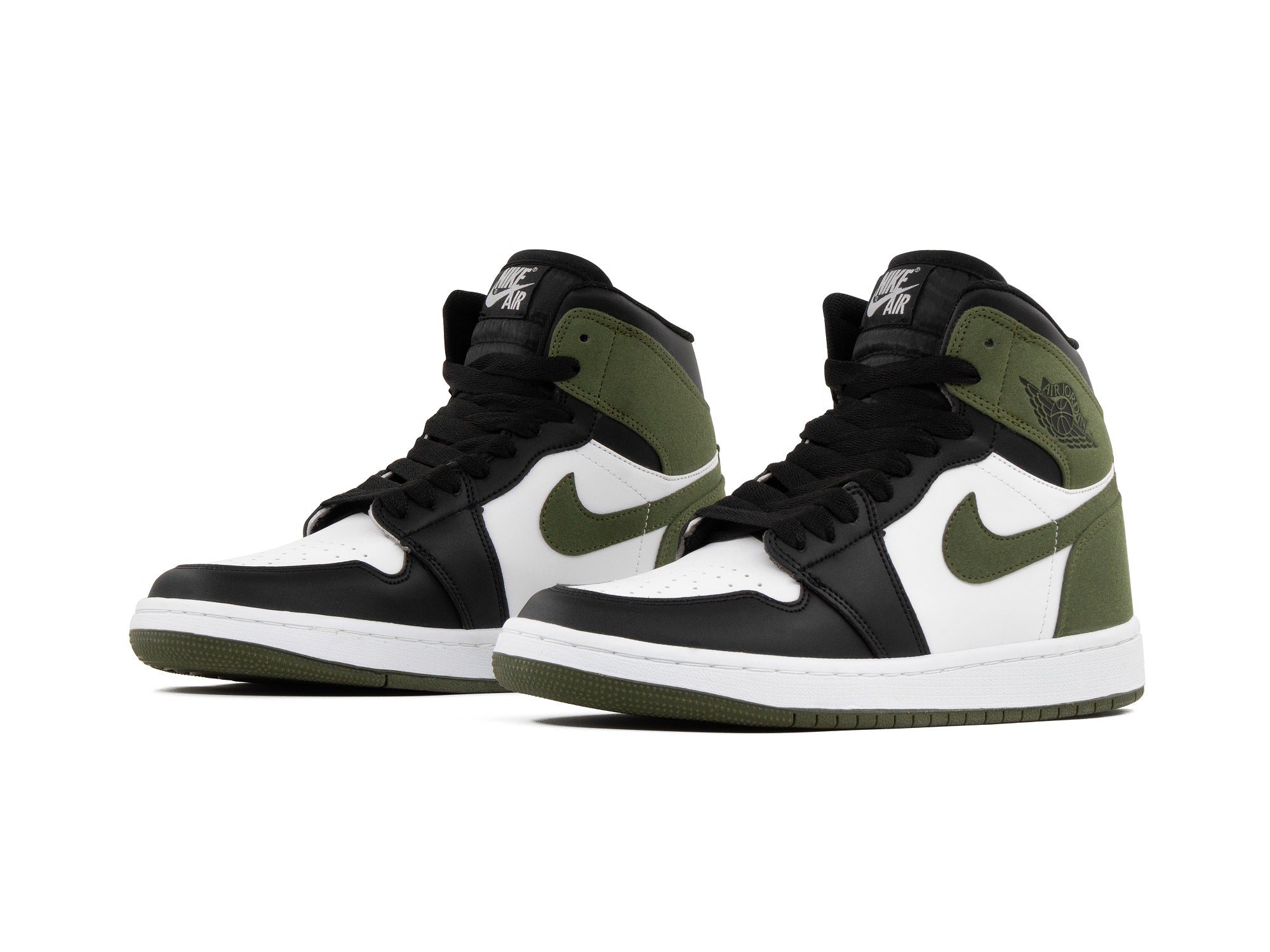 Tenis Retro 1 Blanco Verde Negro