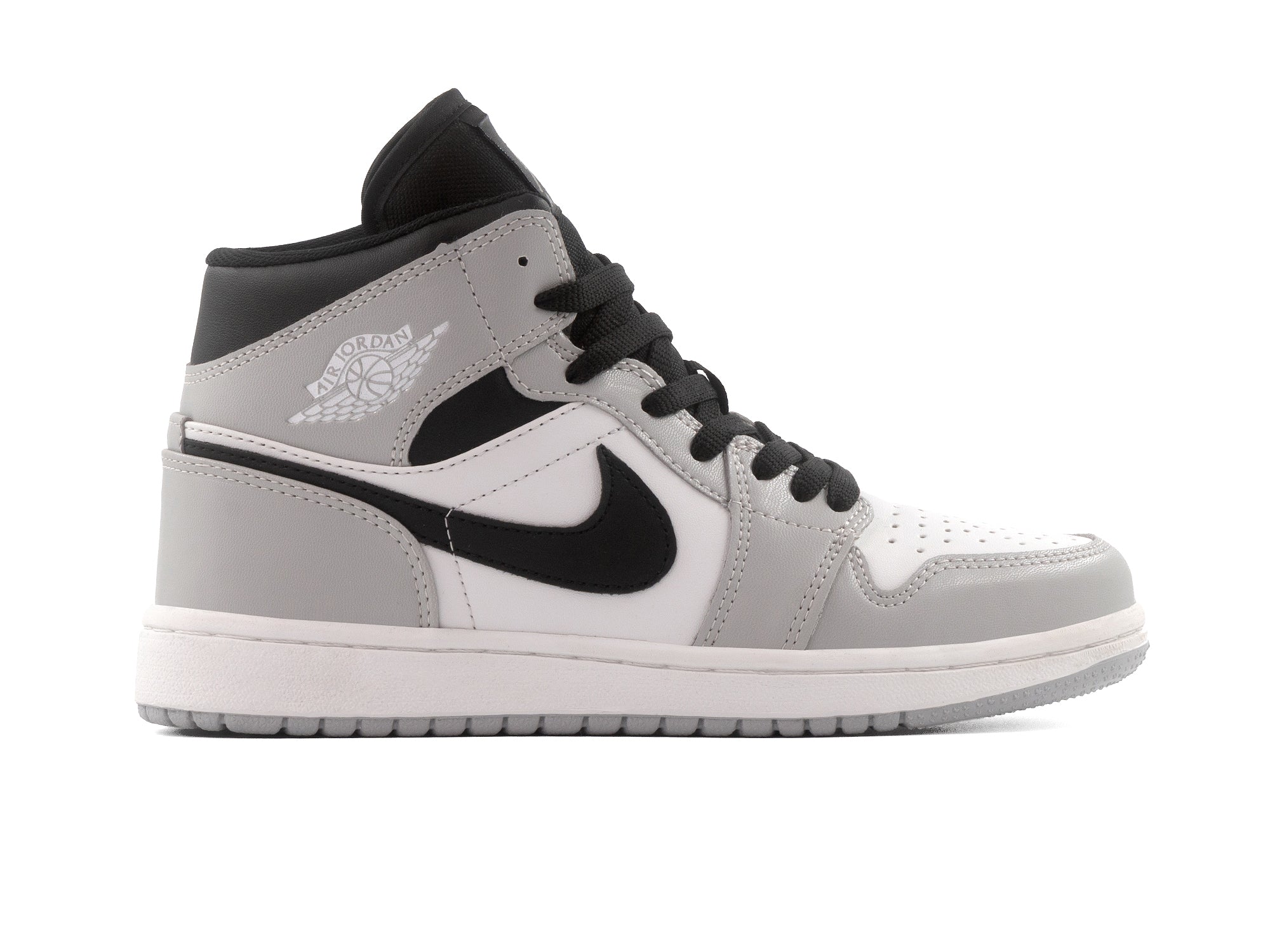 Tenis Retro 1 Gris Blanco Negro