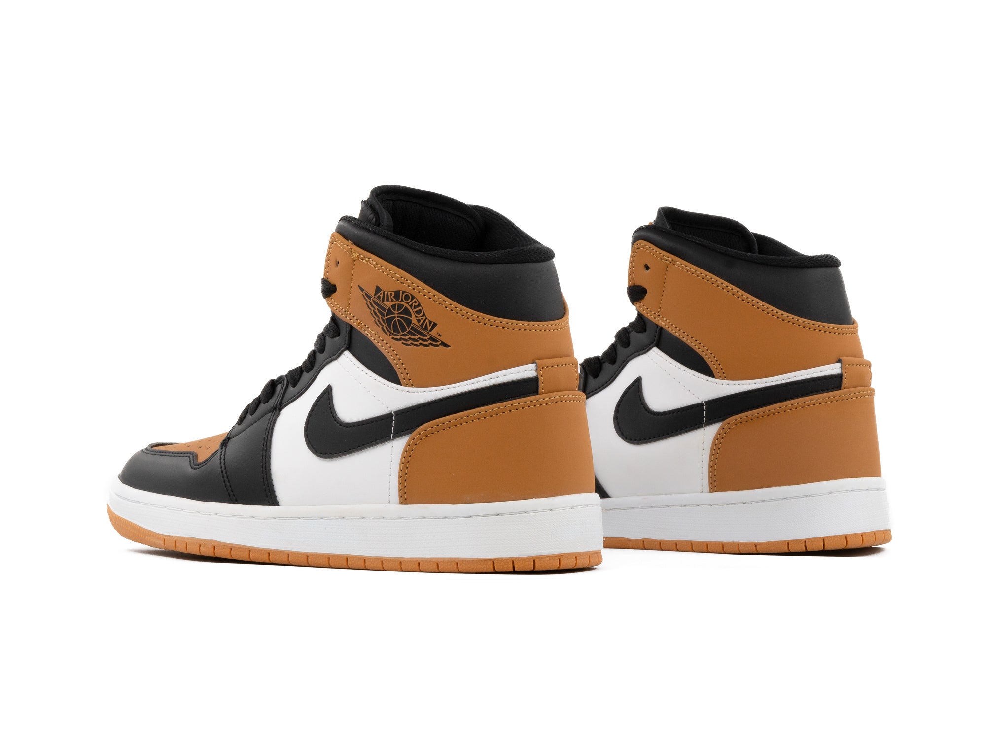 Tenis Retro 1 Negro Naranja Blanco