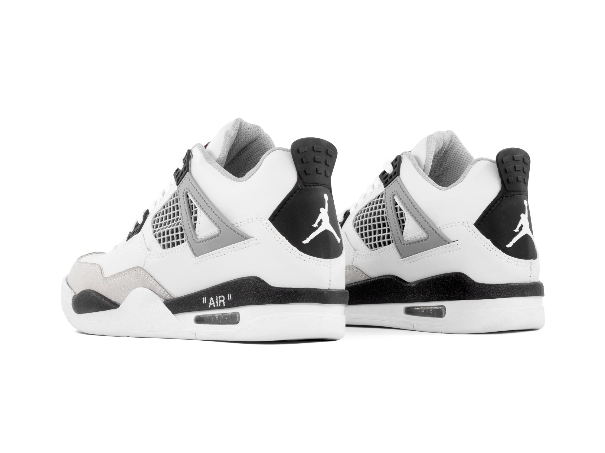 Tenis Retro 4 Blanco Gris Negro