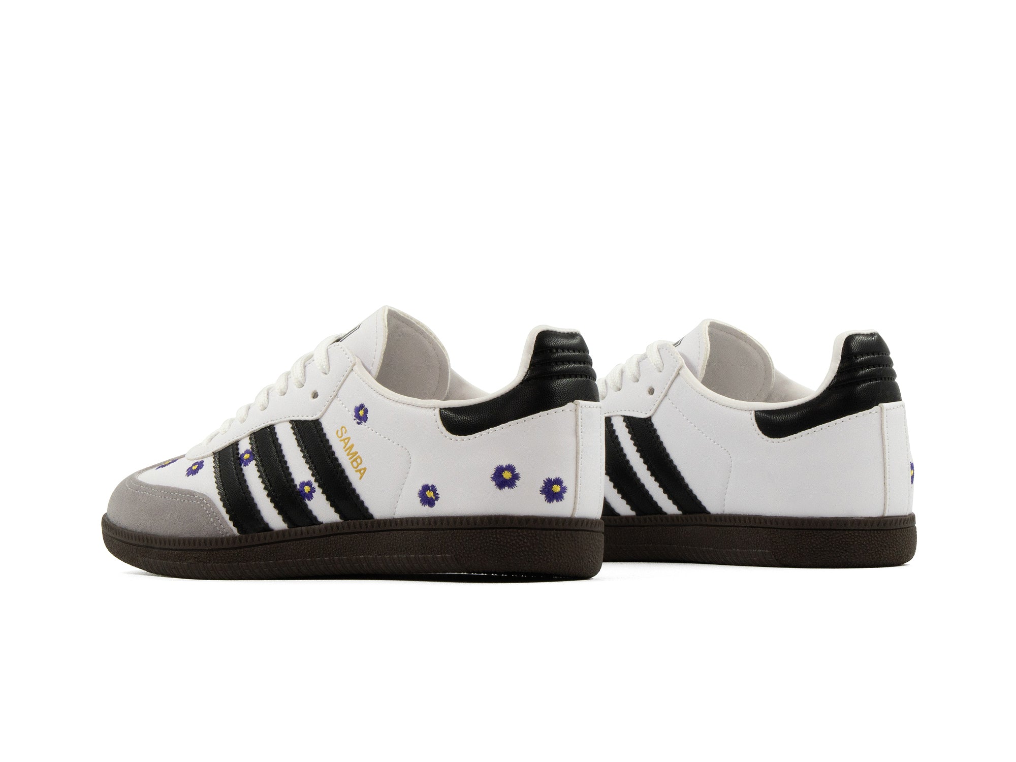 Tenis Smb Blanco Negro Flores