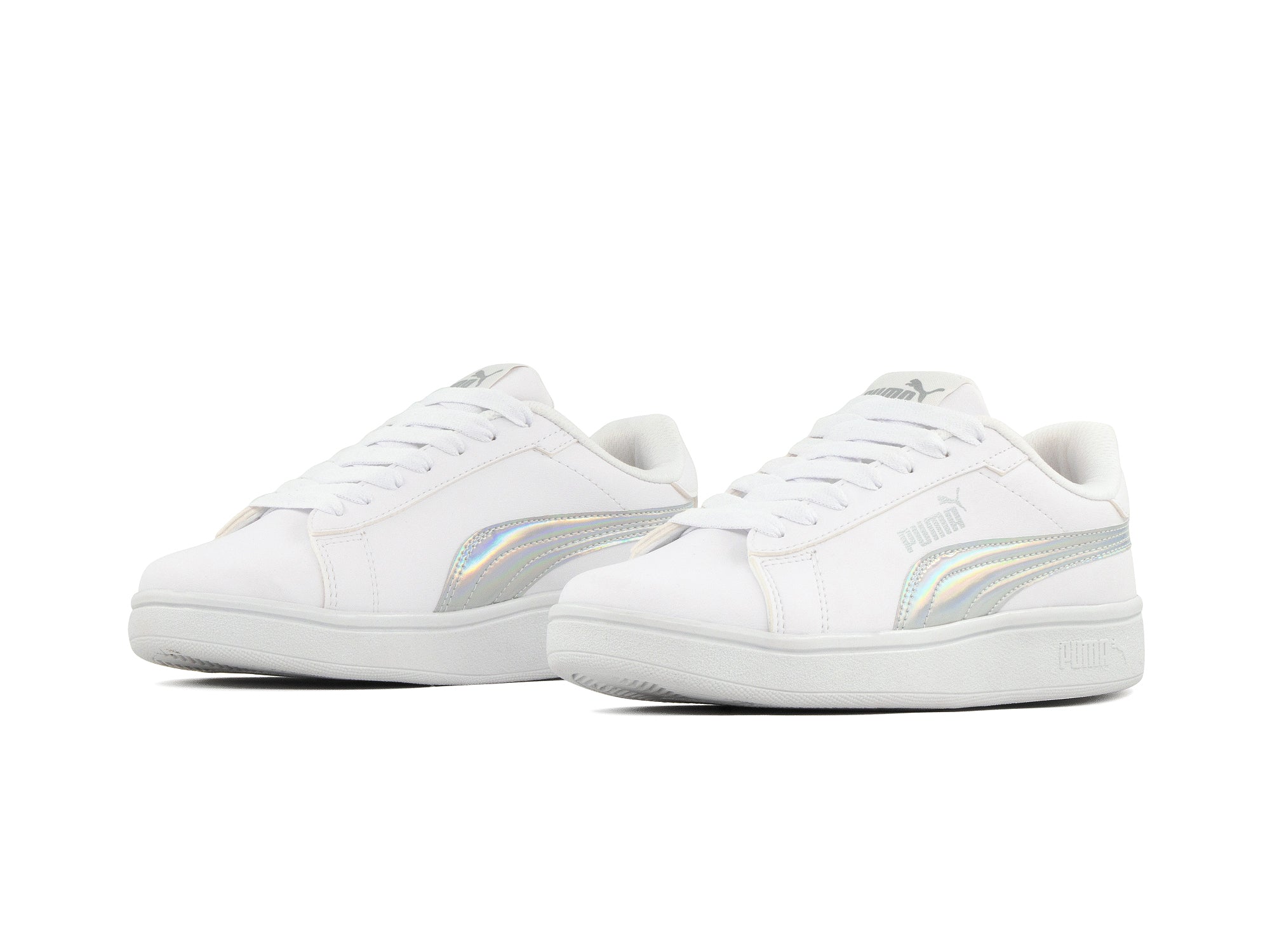 Tenis Smash Blanco Plata