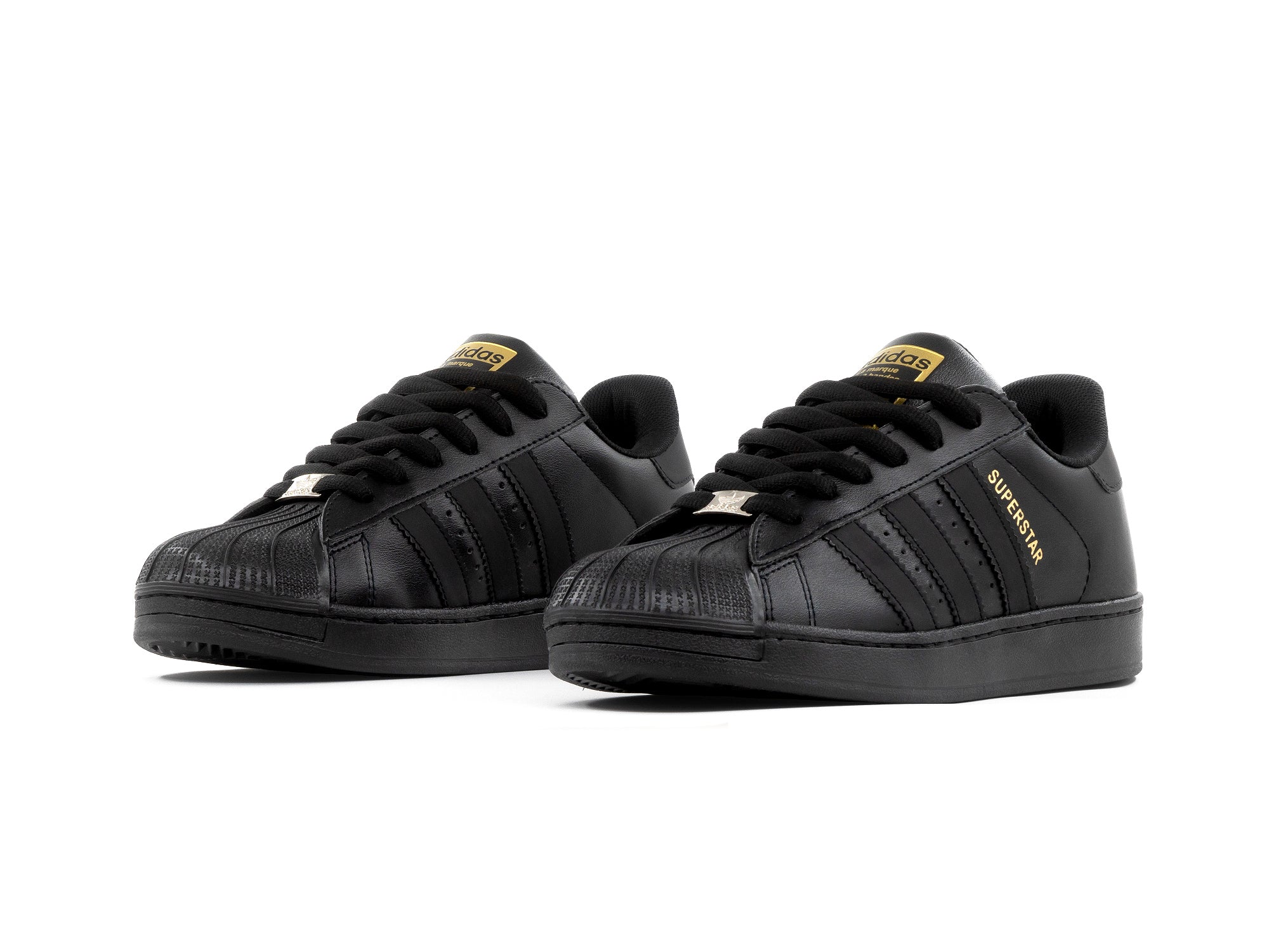 Tenis Superstar Negro Oro