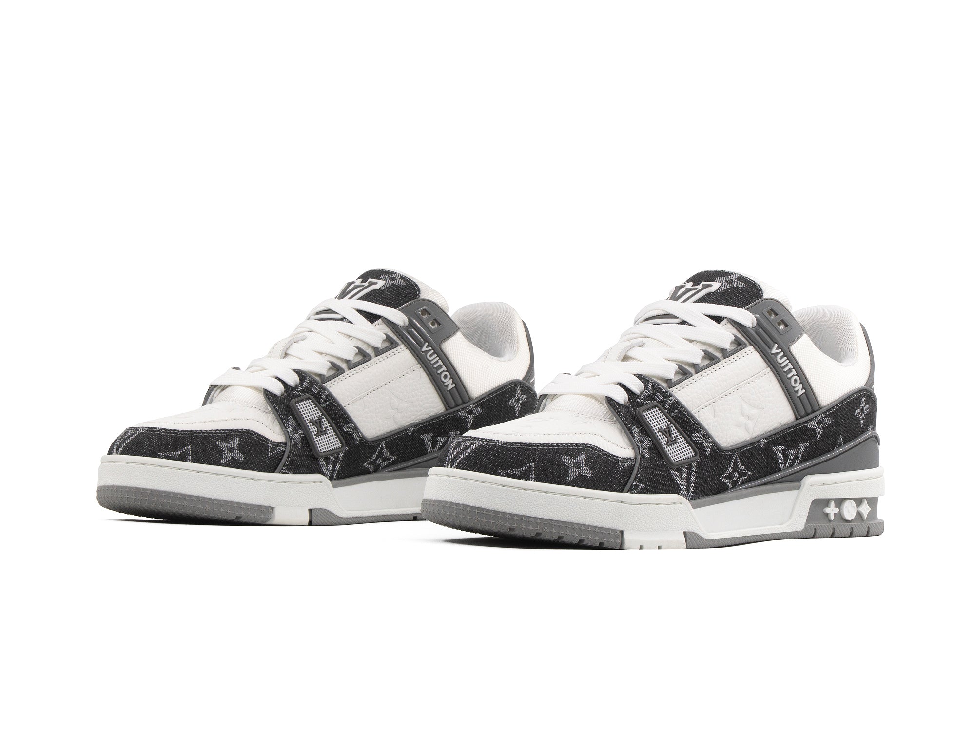 Tenis LV Trainer Premium Blanco Gris Importado