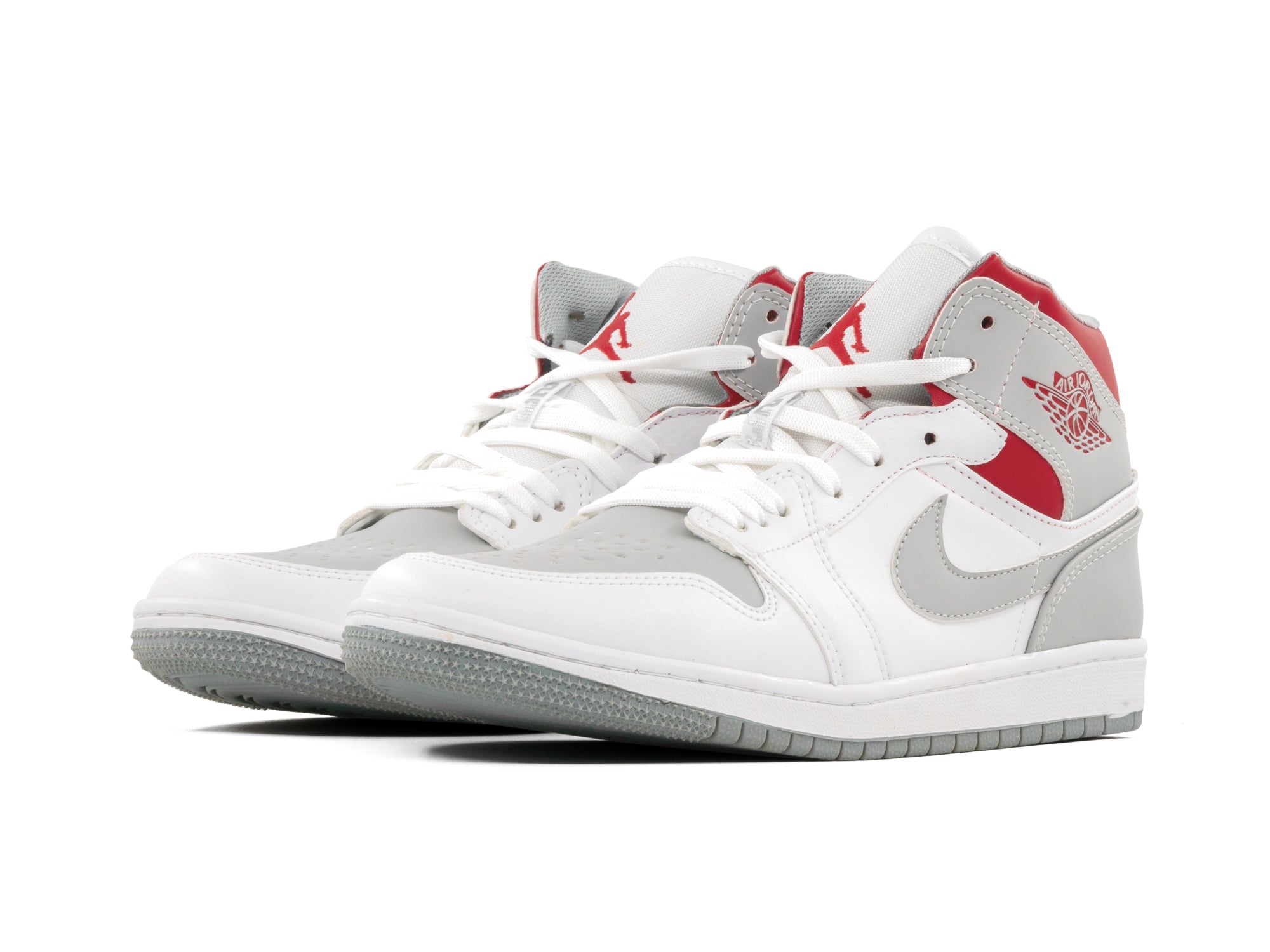 Tenis Retro 1 Blanco Gris Rojo